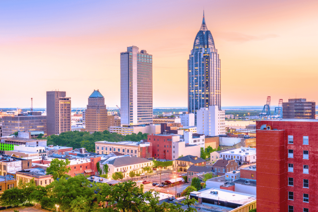 Mobile County Alabama USA Skyline
